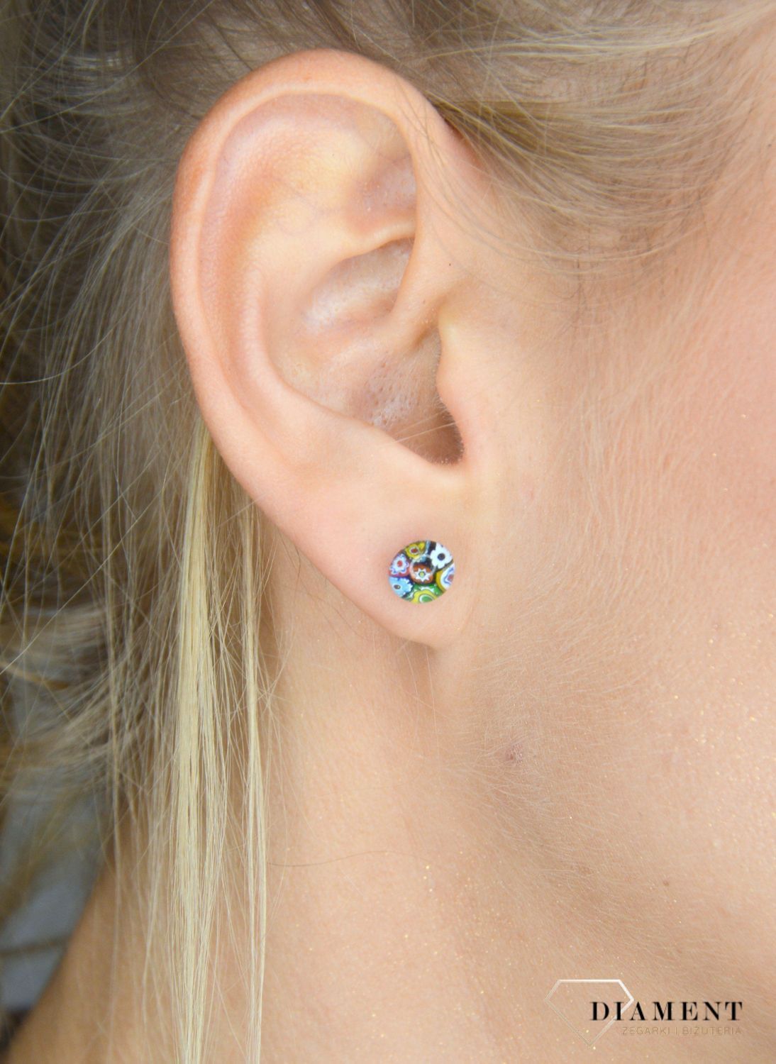 Kolczyki szkło weneckie z motywem kwiatów Murano 12.jpg